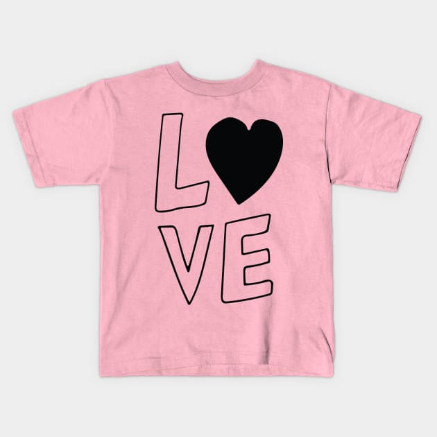 Love Heart Design Kids T-Shirt by Gifts of Recovery